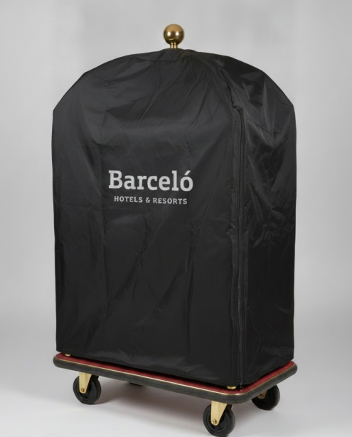 Fabricante de fundas personalizadas para carros maleteros de hoteles y resorts