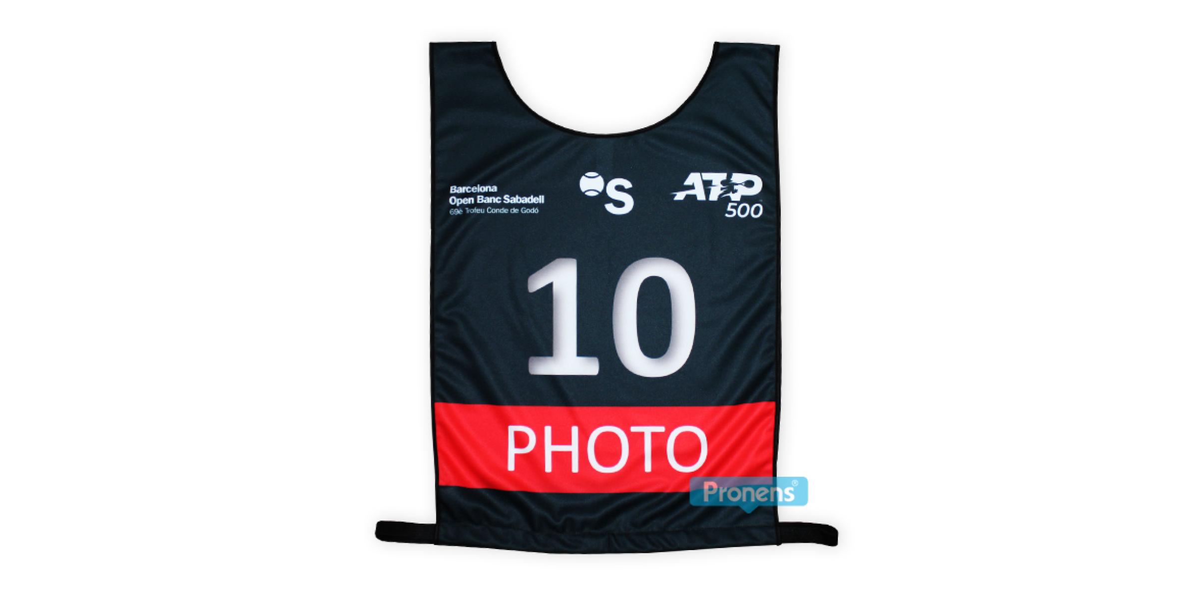 Fabricante de peto identificativo fotógrafos deportivos trofeo conde de godo open banc sabadell