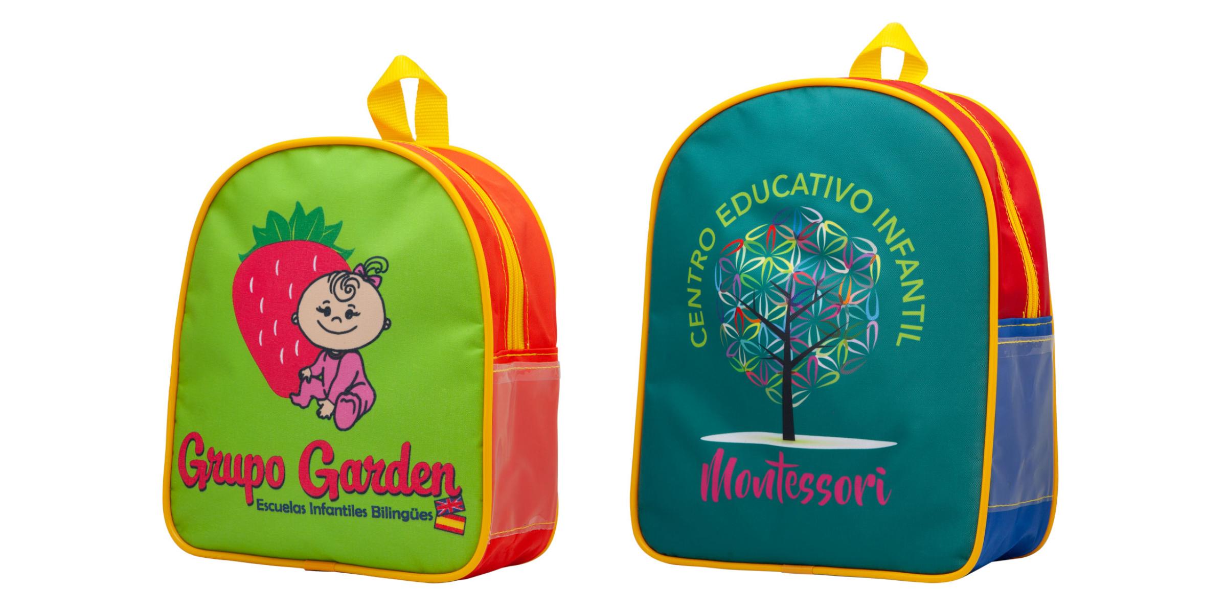 Comparativa tamaño modelos mochila nylon primer y segundo ciclo