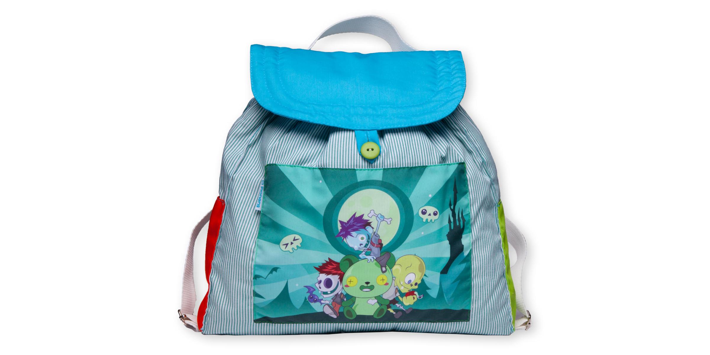 Fabricante mochila de tela acolchada personalizada de colegios y guarderías para guardería zombis