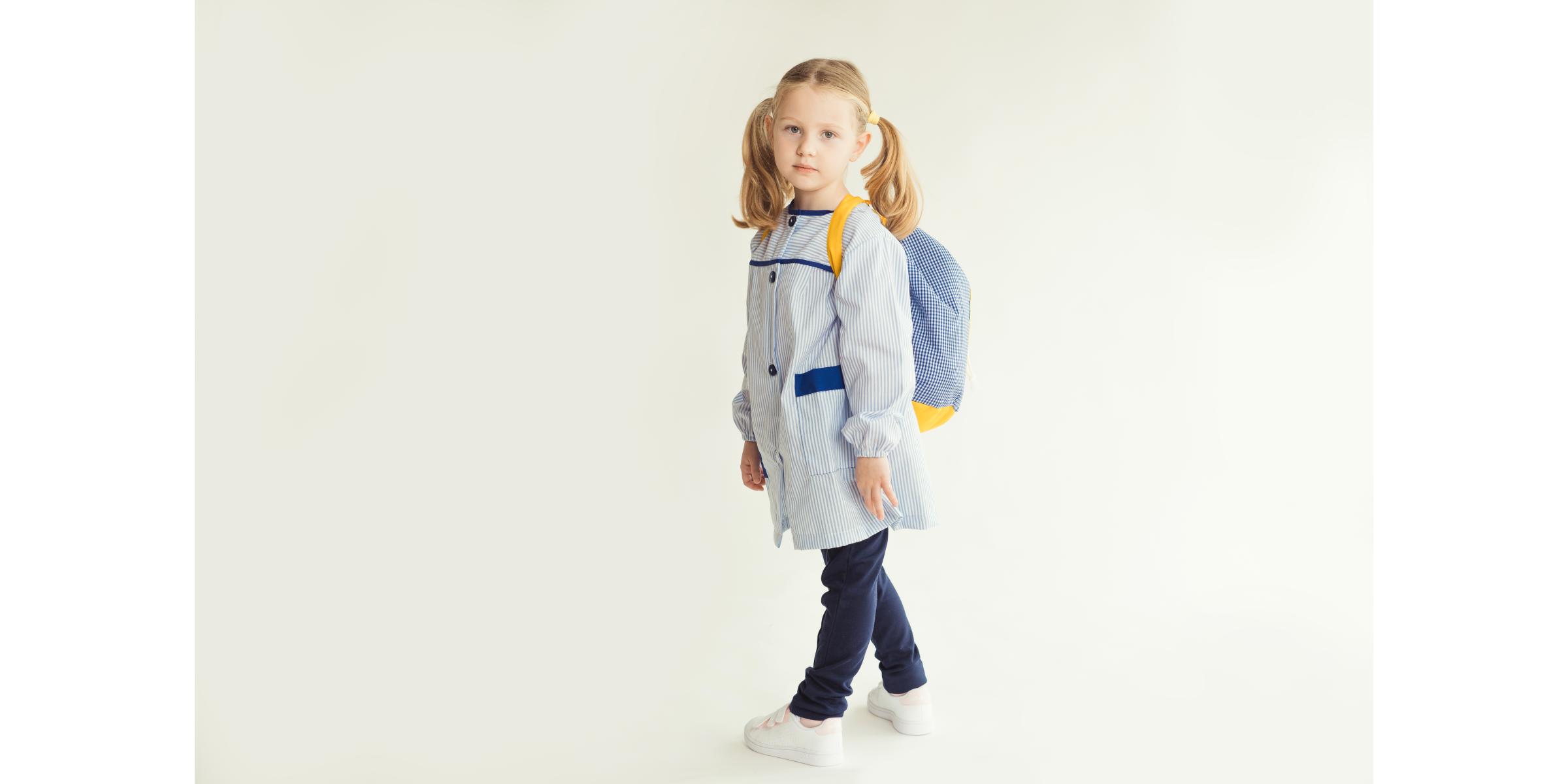 Manufacturer of personalized padded fabric school backpacks for nurseries, preschools, and schools - front model