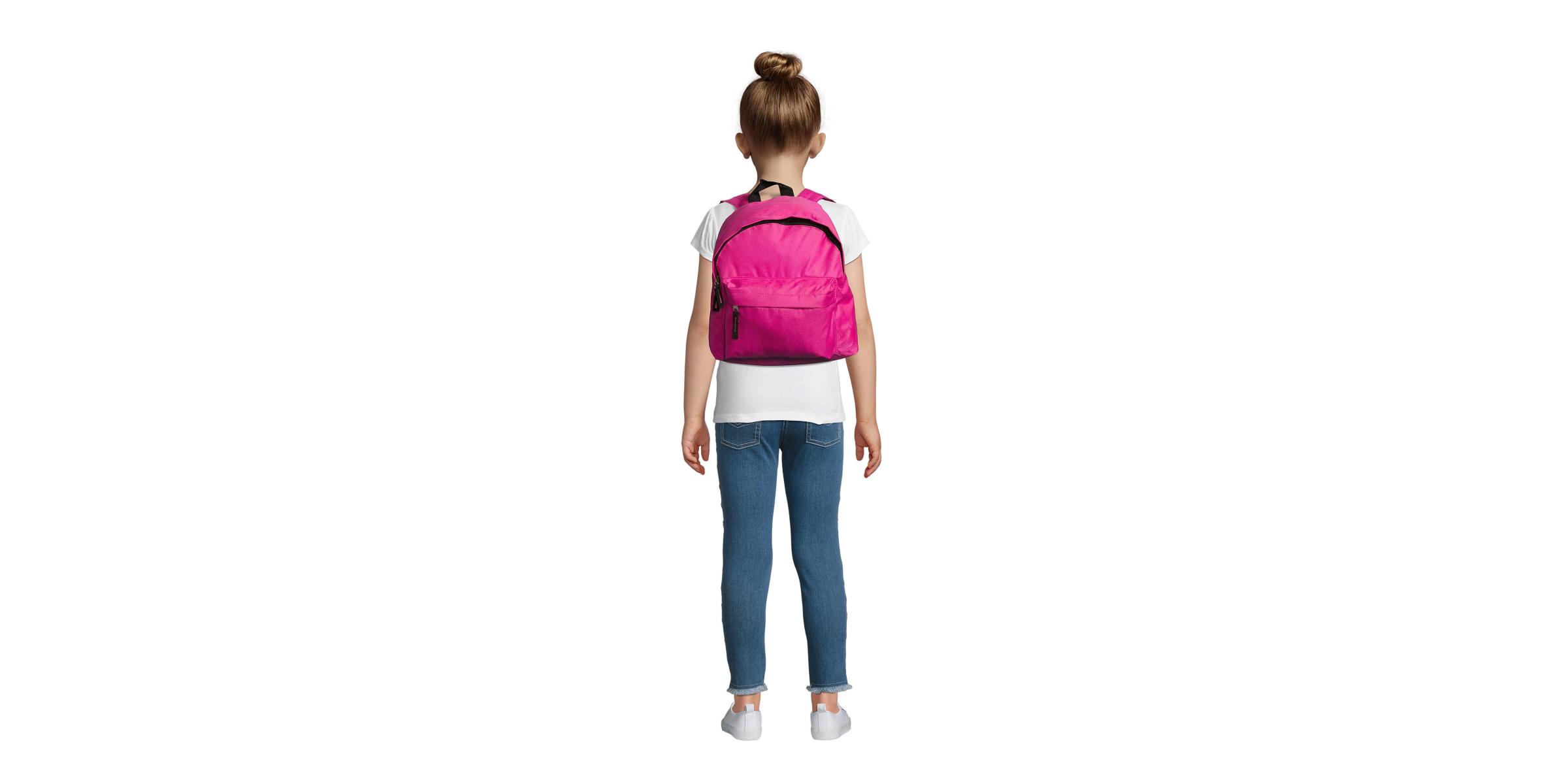 Fabricants de sacs à dos pour enfants en polyester avec poche extérieure pour écoles, jardins d'enfants et entreprises - taille enfant fuchsia