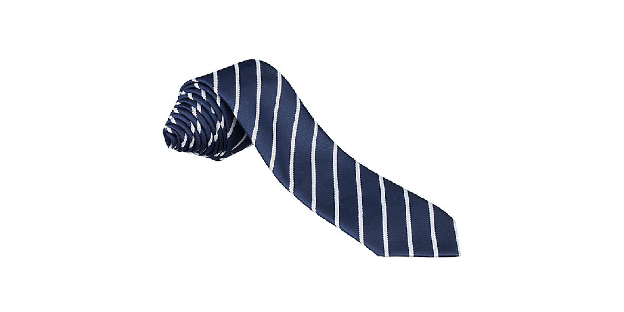 Fabricante de corbata escolar infantil con nudo hecho para uniformes escolares de colegios raya marino raya blanca