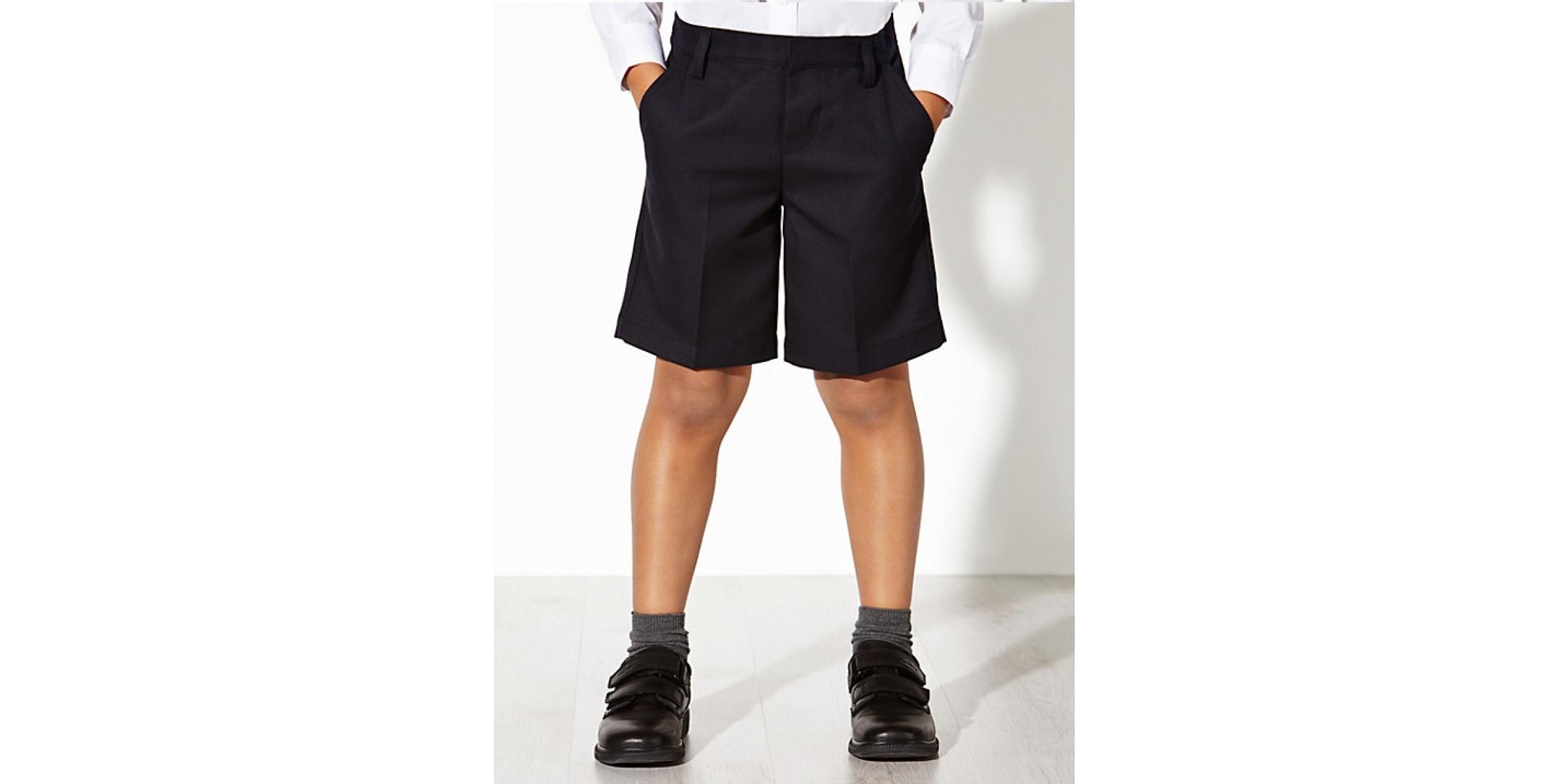 Fabricant bermuda scolaire pour uniformes scolaires d'écoles - marine devant