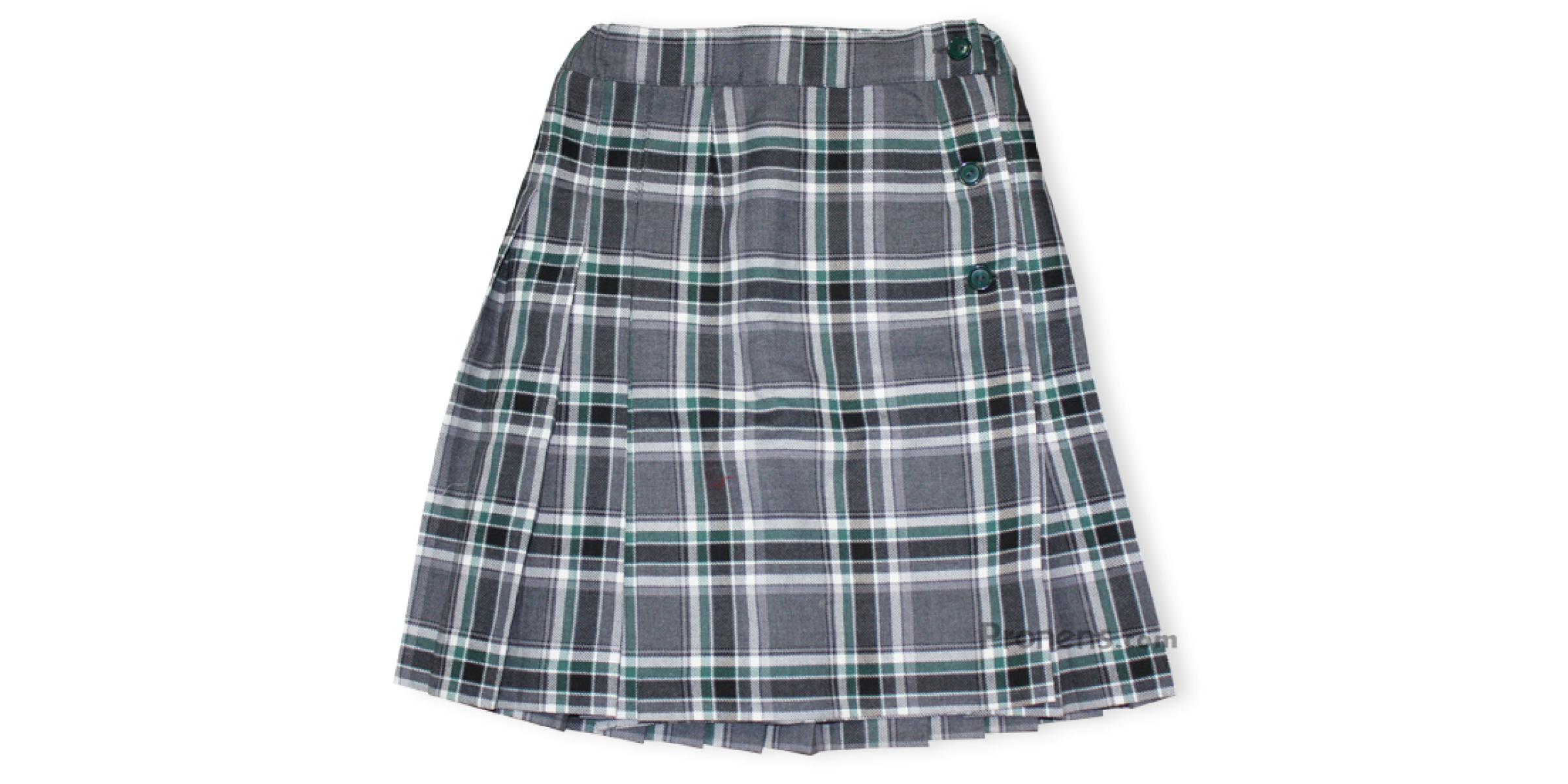 Fabricant jupe scolaire pour uniforme scolaire à carreaux gris et vert