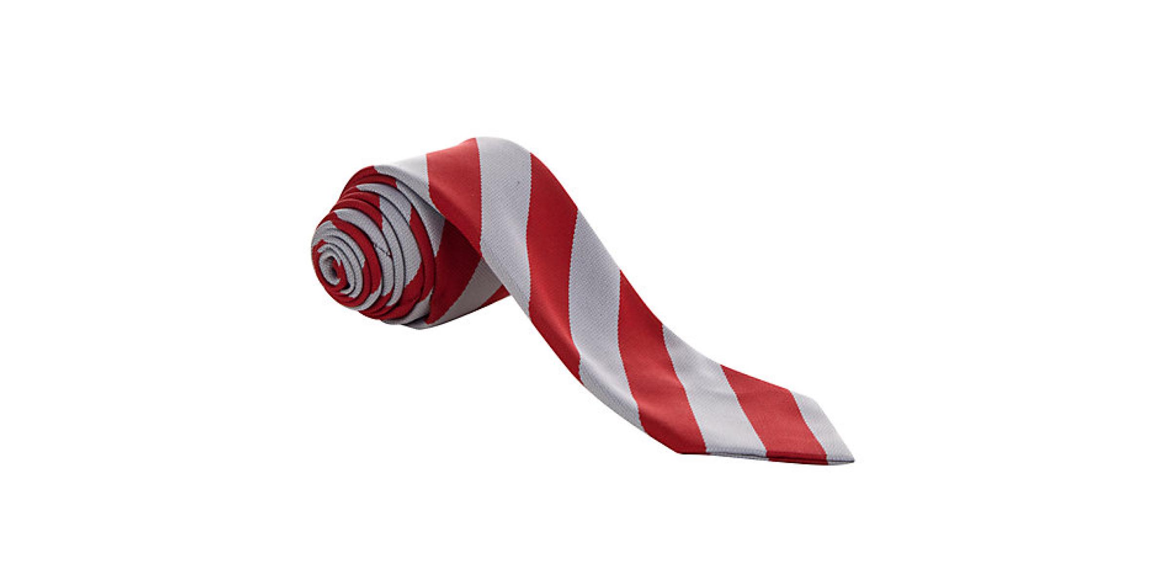 Fabricante de corbata escolar infantil con nudo hecho para uniformes escolares de colegios raya gris rojo