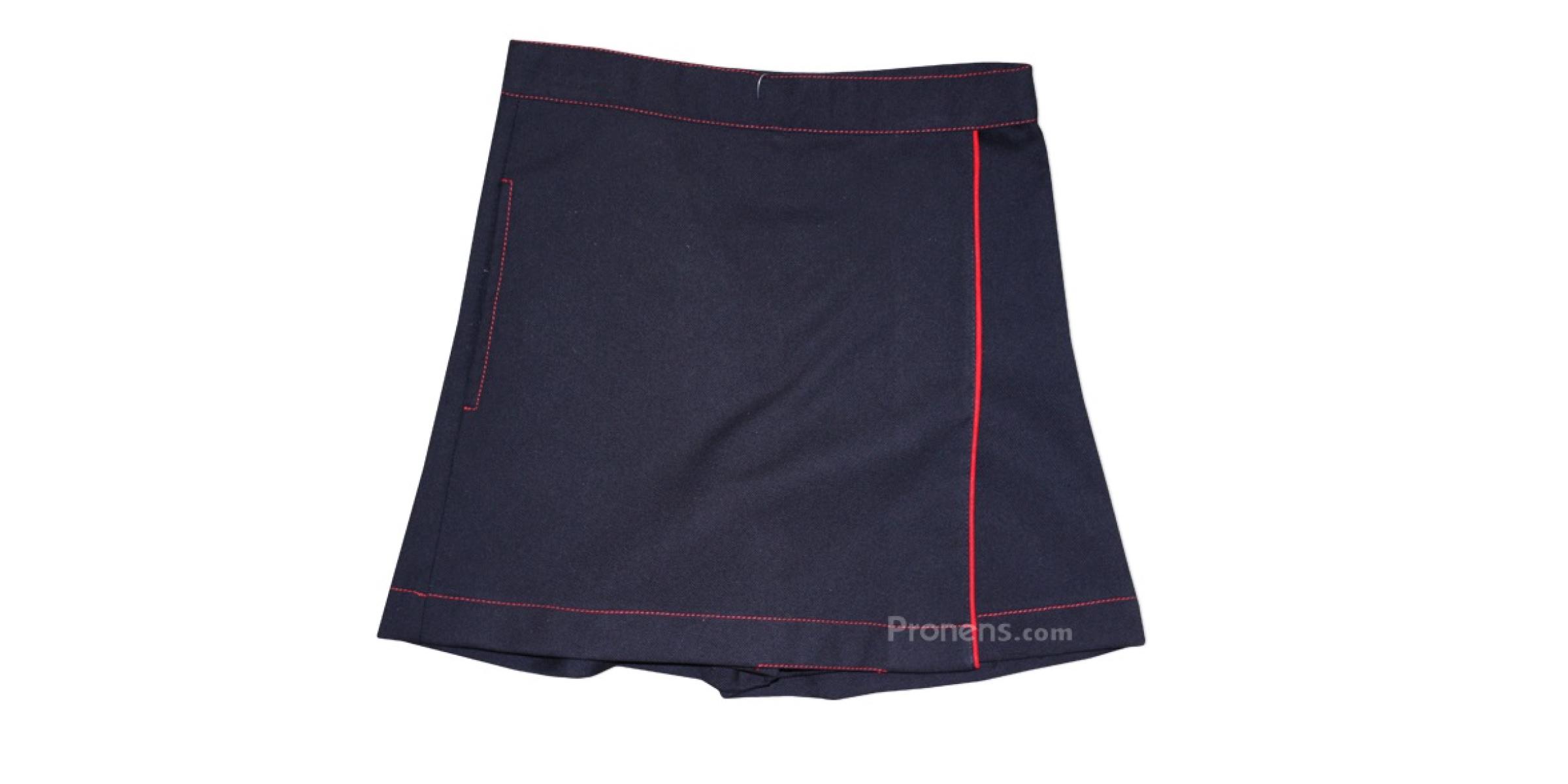 Falda pantalón uniforme escolar - detrás