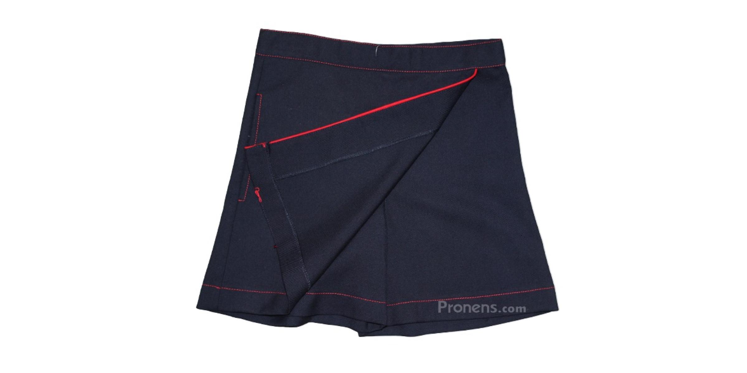 Falda pantalón uniforme escolar - delante