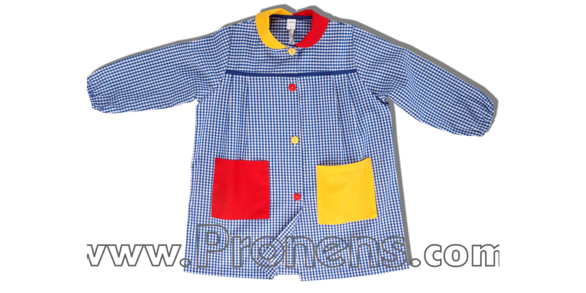 Fabricant de blouses scolaires personnalisées pour écoles de cuadro azulón