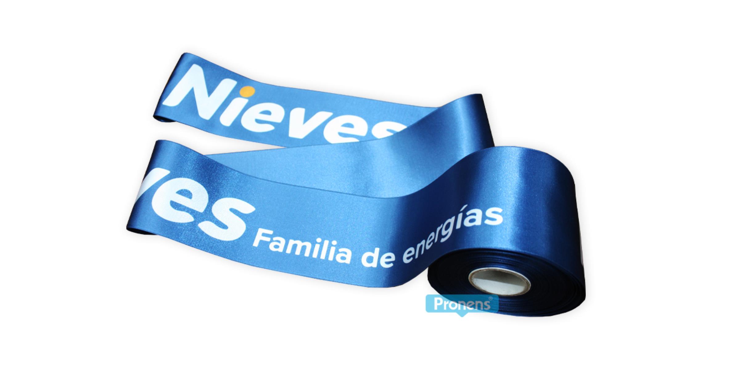 Fabricant de Cinta inauguració personalitzada 20 metres x 84mm per a Nieves energia