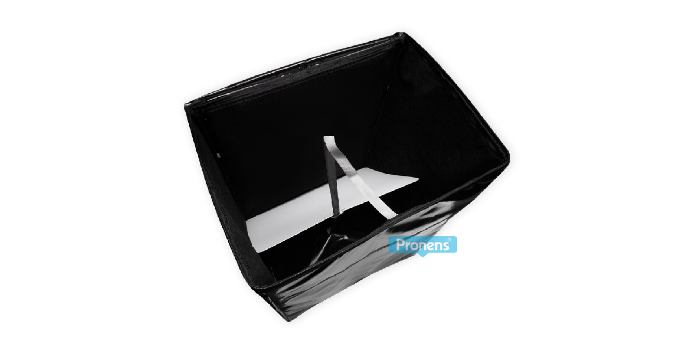 Saca delivery amazon personalizada para reparto a domicilio color Negro suelo abatible