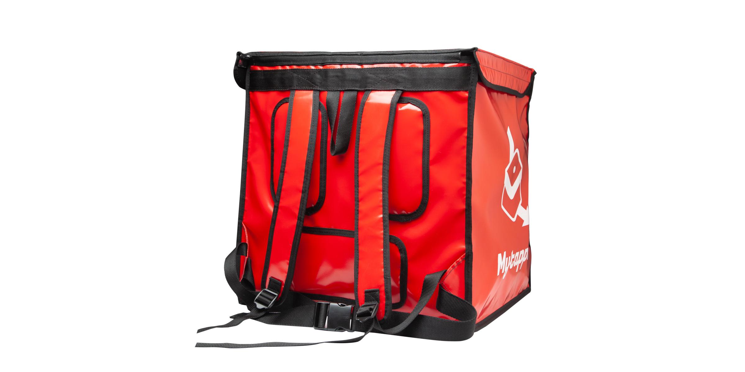 Motxilla tèrmica delivery bag personalitzada repartiment a domicili pizzes per a My tapper - revers