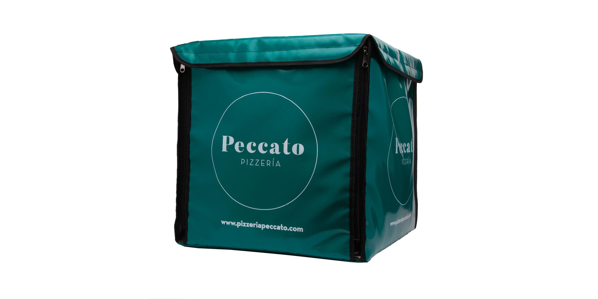 Motxilles tèrmiques per a repartiment Pizzes Delivery personalitzades - front
