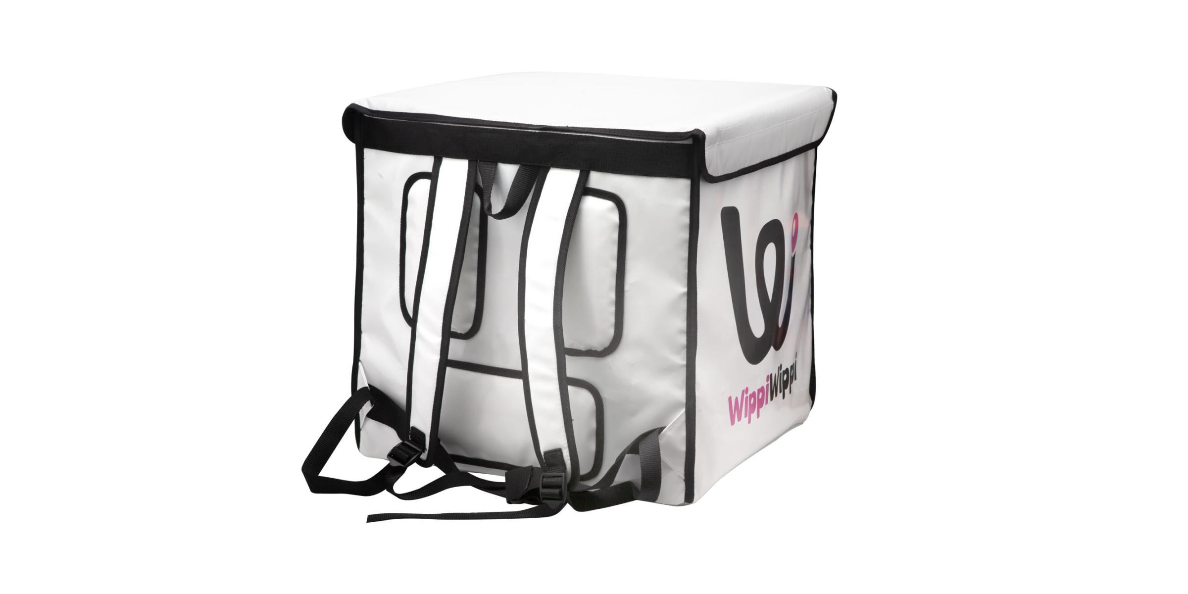 Motxilla tèrmica delivery bag personalitzada servei a domicili pizzes per a Wippi wippi - revers