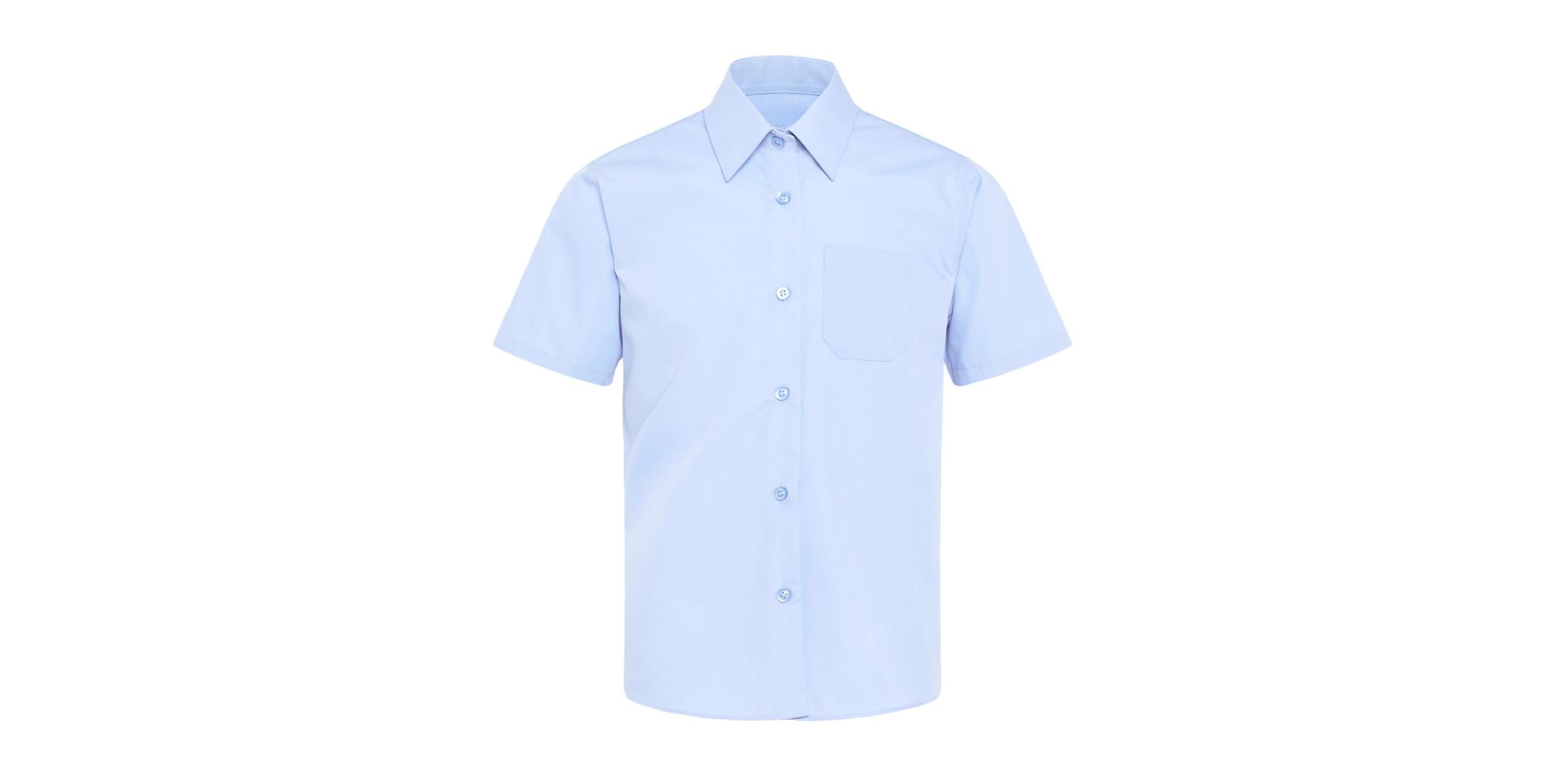 Manufacturer of short-sleeve school shirts for school uniforms - light blue