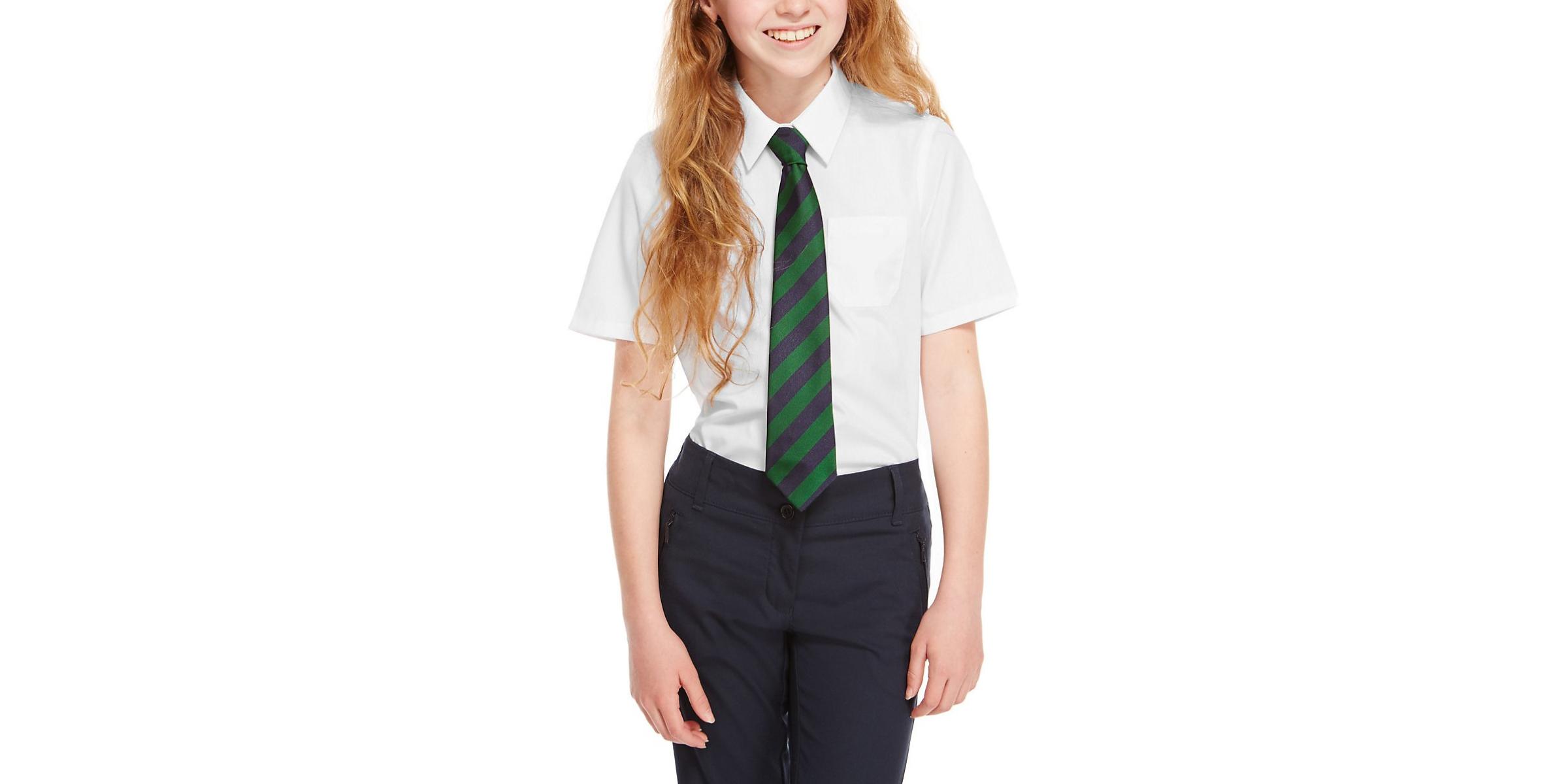 Manufacturer of short-sleeved school shirts for school uniforms - girls