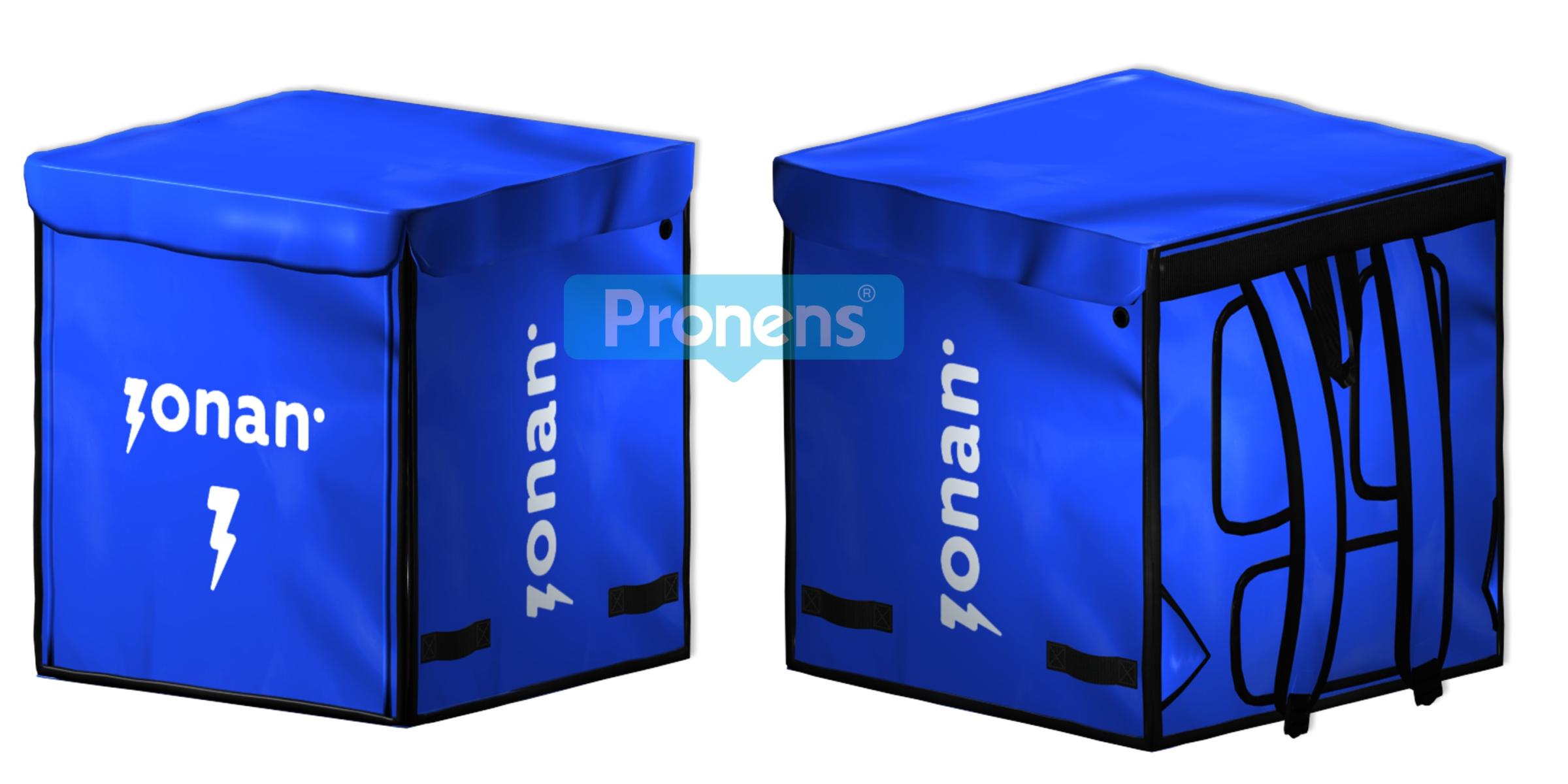 Motxilla tèrmica delivery bag personalitzada repartiment a domicili pizzes per a Zonan Kenya