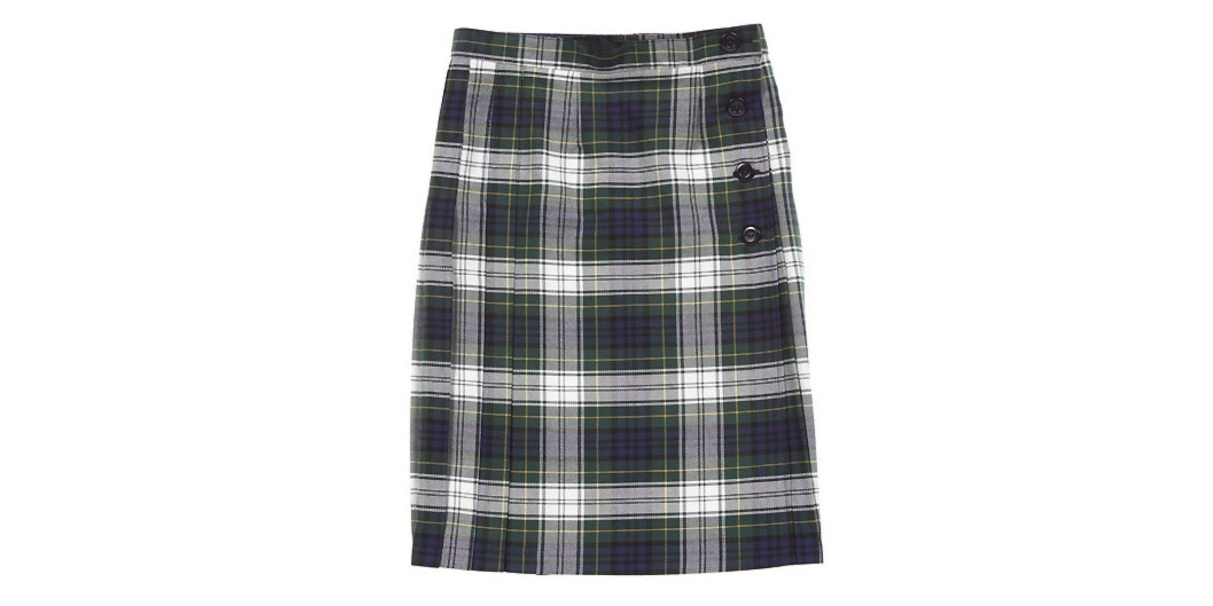 Jupe scolaire à carreaux verts - Uniformes scolaires Pronens