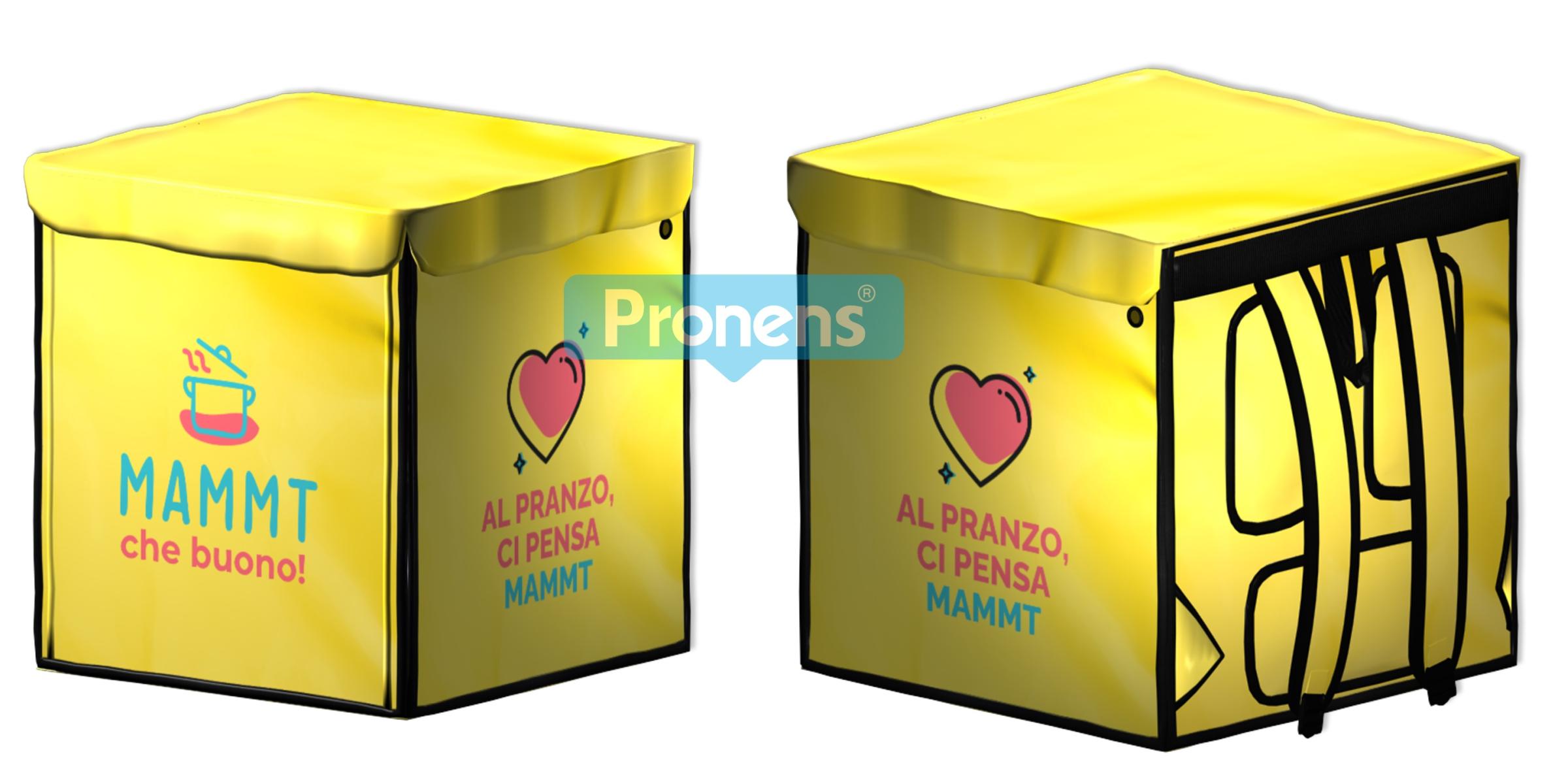 Motxilla tèrmica delivery bag personalitzada repartiment a domicili pizzes per a Mammt Milán