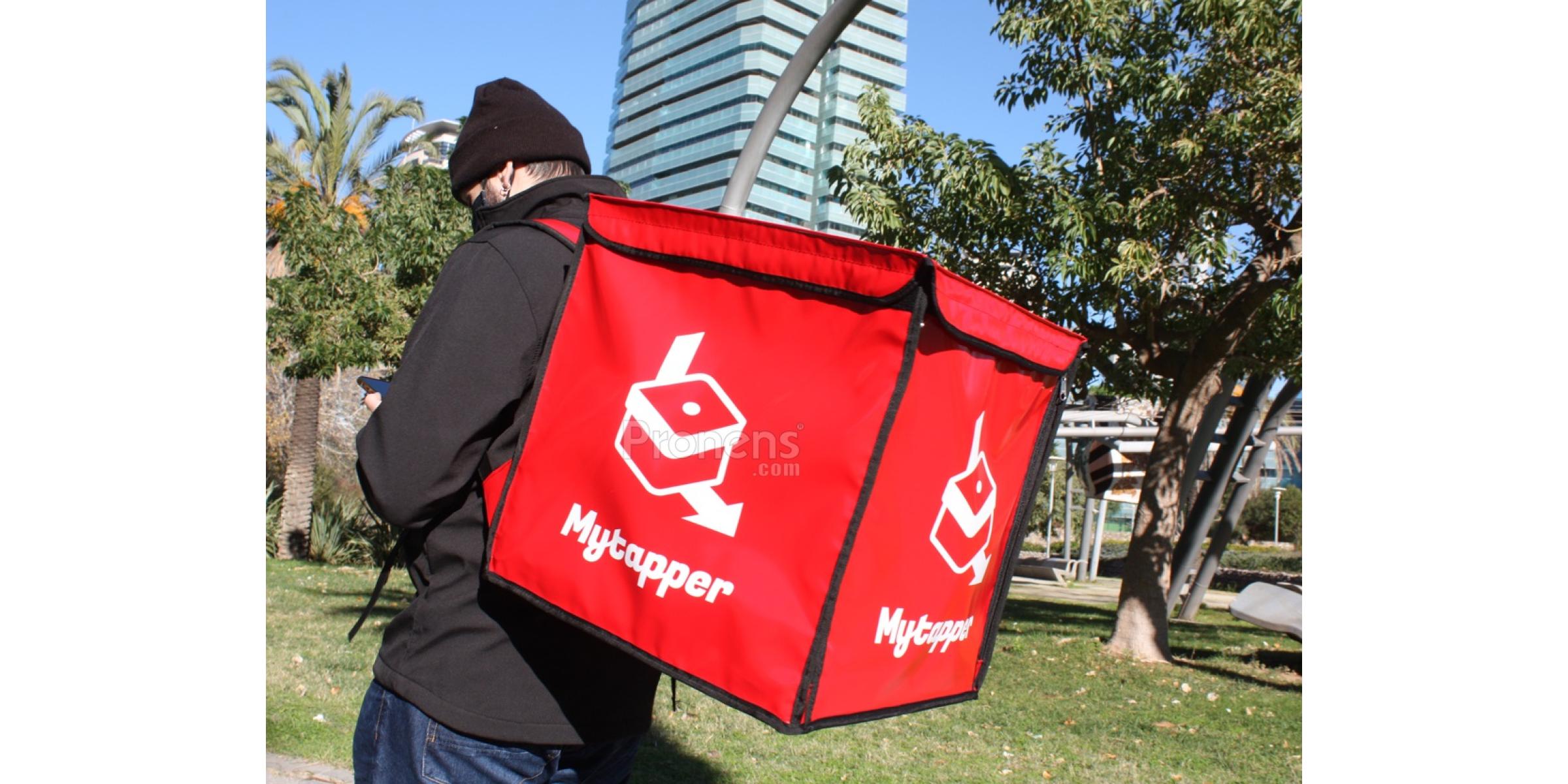 Fabricant motxilla delivery personalitzada pizzes 45x45x45 mida motxilla Glovo estesa