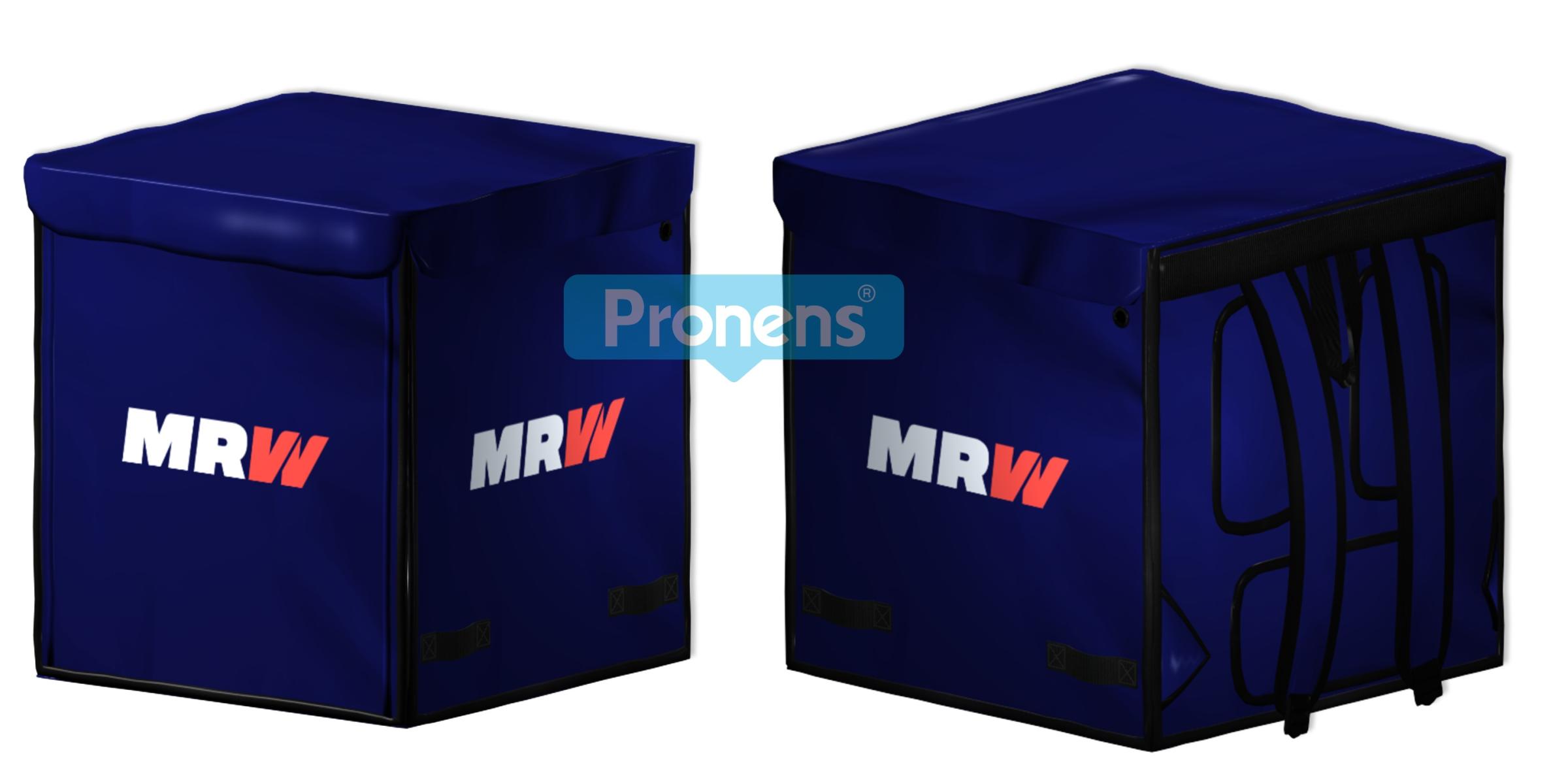 Motxilla tèrmica delivery bag personalitzada repartiment a domicili pizzes per MRW Europe