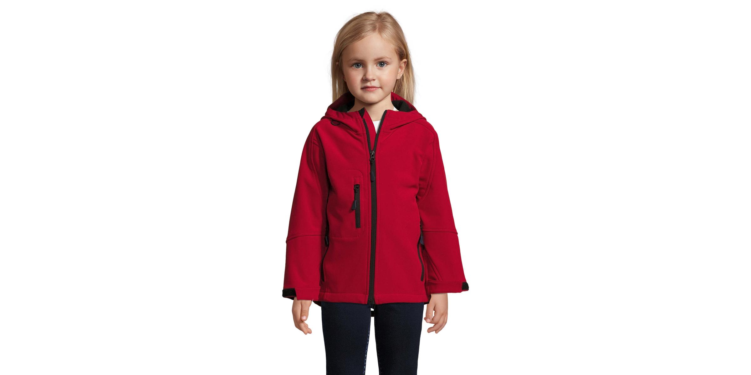 Fabricant jaqueta softshell infantil escolar personalitzada per a escoles - model vermell