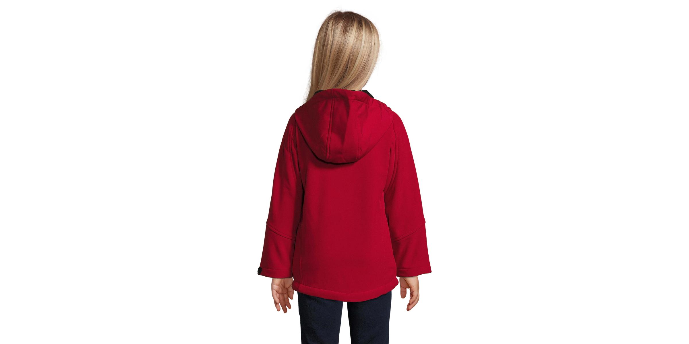 Fabricant jaqueta softshell infant escolar personalitzada per a escoles - esquena vermell