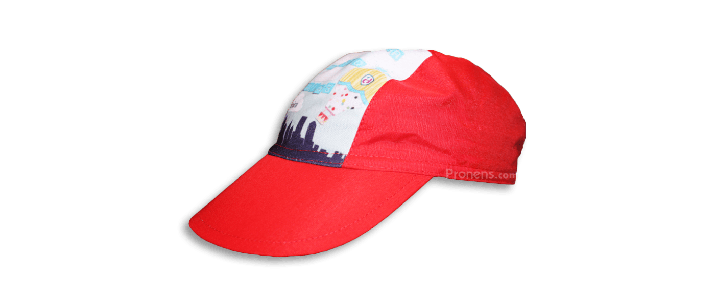 Gorra infantil escolar roja personalizada - Gorras infantiles escolares Pronens