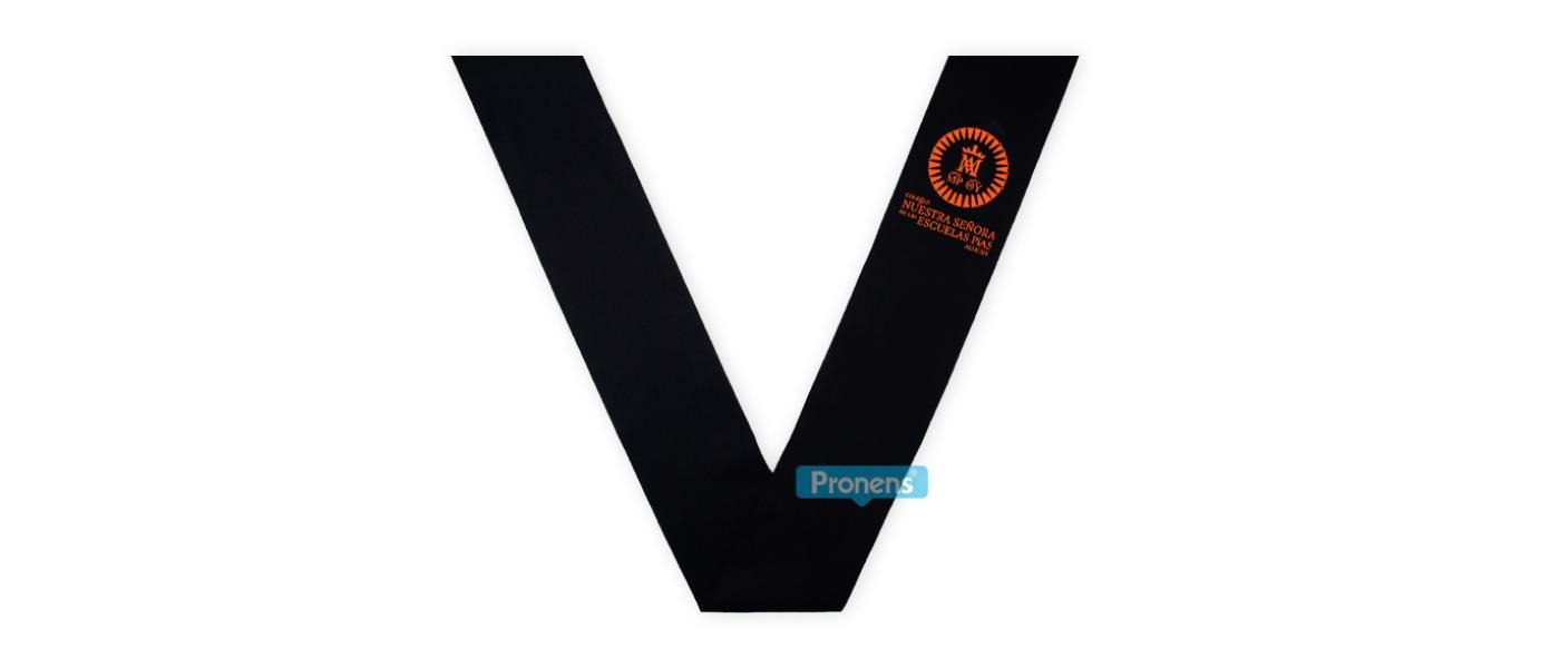 Scholarship band personalized graduation felt navy blue 241 for Escolapios Aluche College