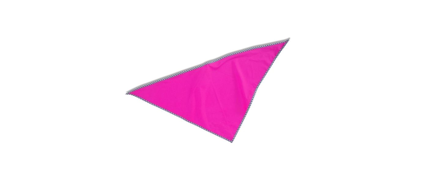Foulard mocador escolar per a excursions personalitzat fúcsia