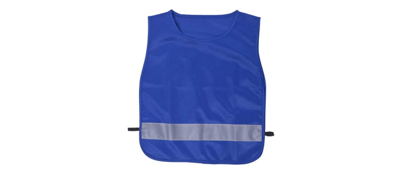 Peto reflectante infantil para colegios y guarderías - azul