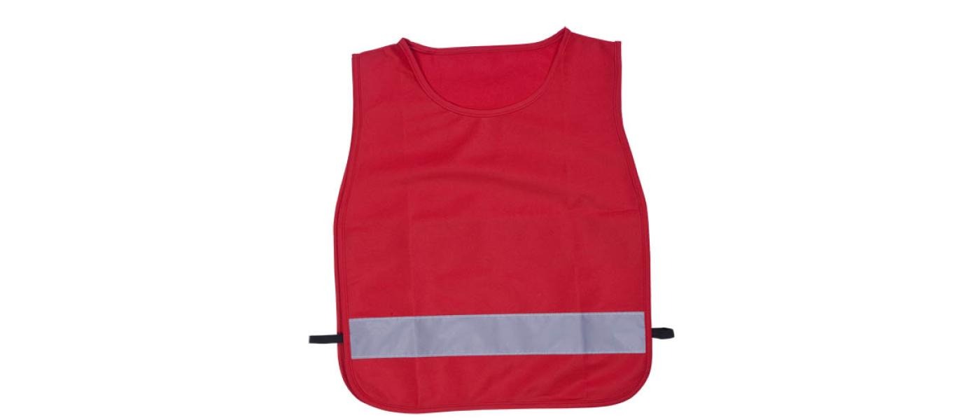 Peto reflectante escolar para colegios y guarderías - rojo