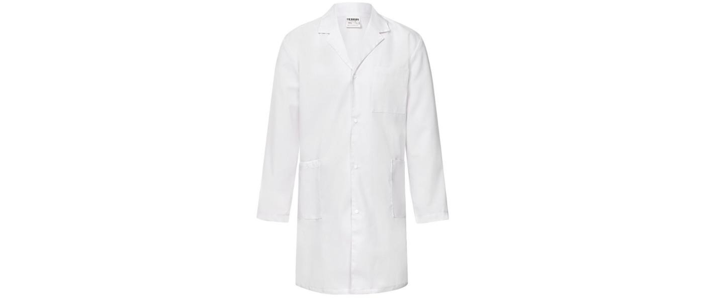 Bates blanques escolars personalitzades per a professors, metges, sanitaris, tècnics de laboratori i empreses - frontal