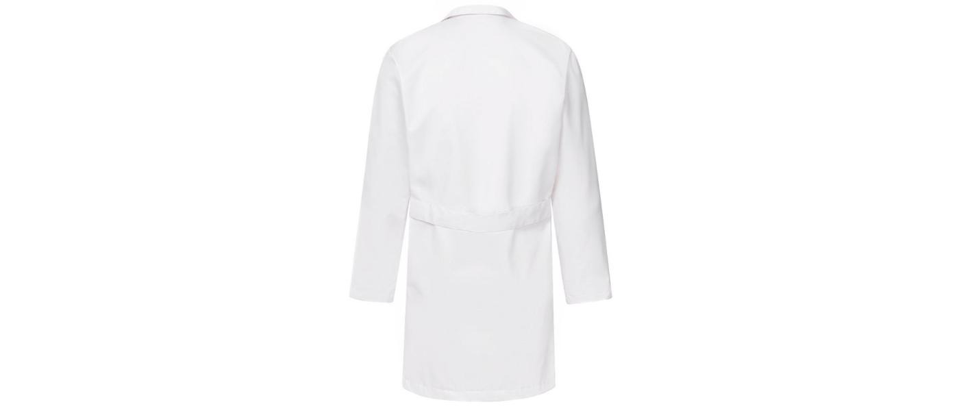 Barnuss blancs escolars personalitzats per a professors, metges, sanitaris, tècnics de laboratori i empreses - esquena