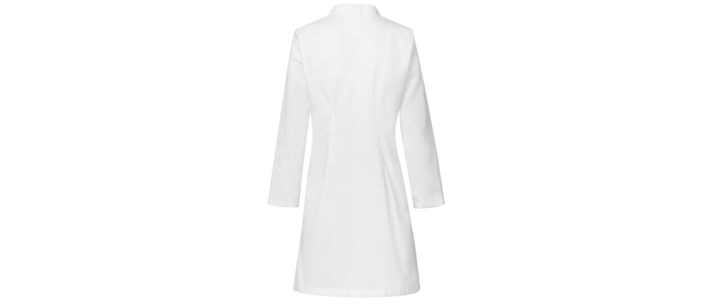 Fabricant de bata blanca de dona personalitzada per a professores, metges, científiques, tècniques de laboratori - esquena