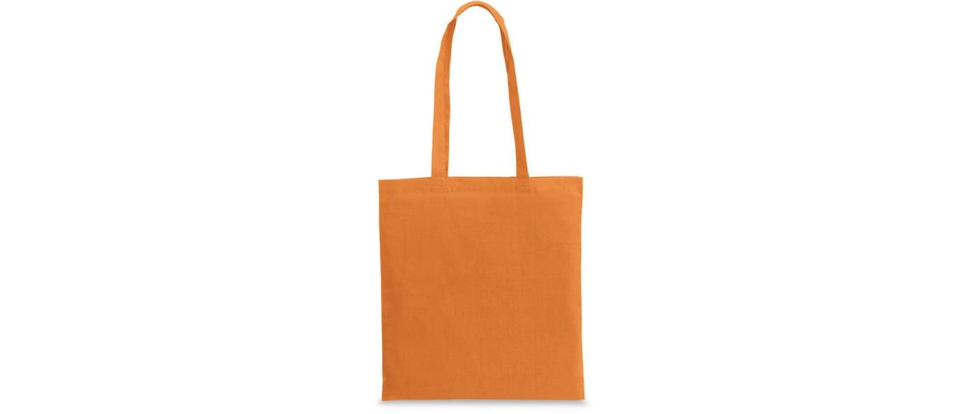 Fabricante de bolsas tote bag de algodón orgánico personalizadas color naranja