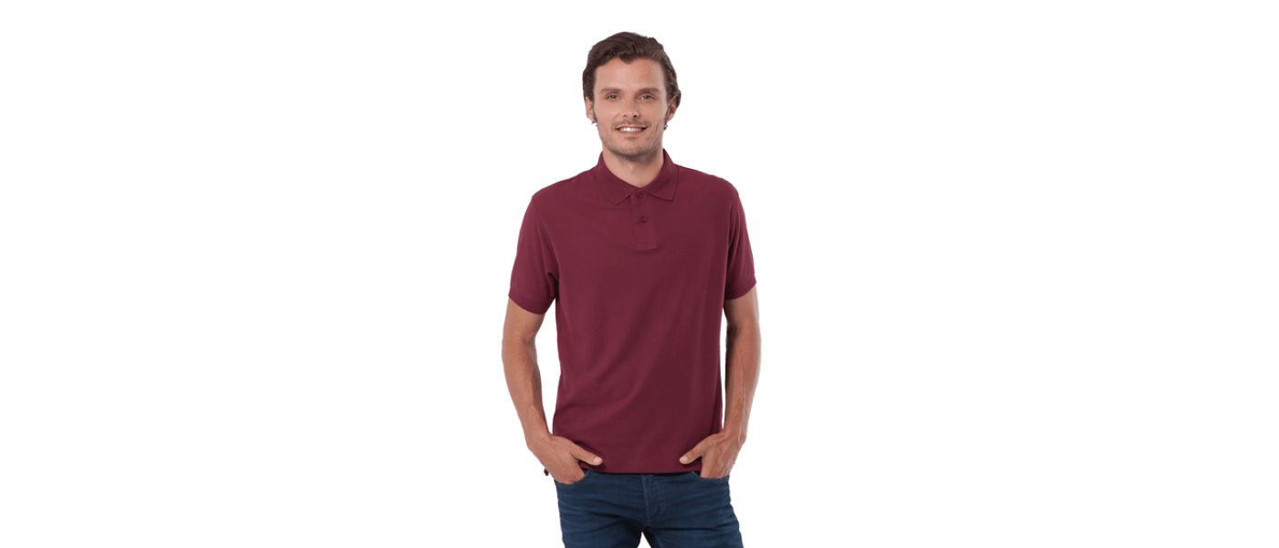 Manufacturer of high-quality custom corporate cotton polo shirts with embroidered logo - garnet model