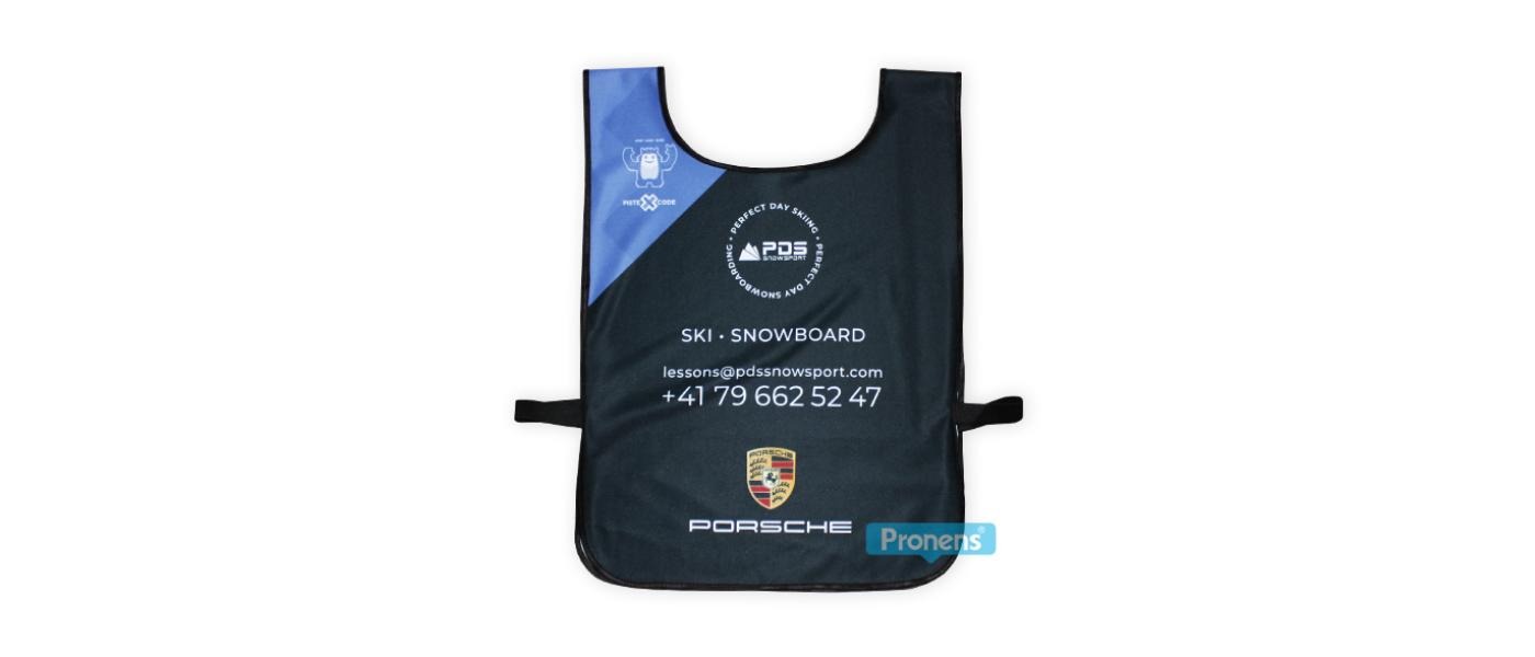 Dossard Chasuble de ski personnalisé pour Ecole Suisse de Ski Porsche