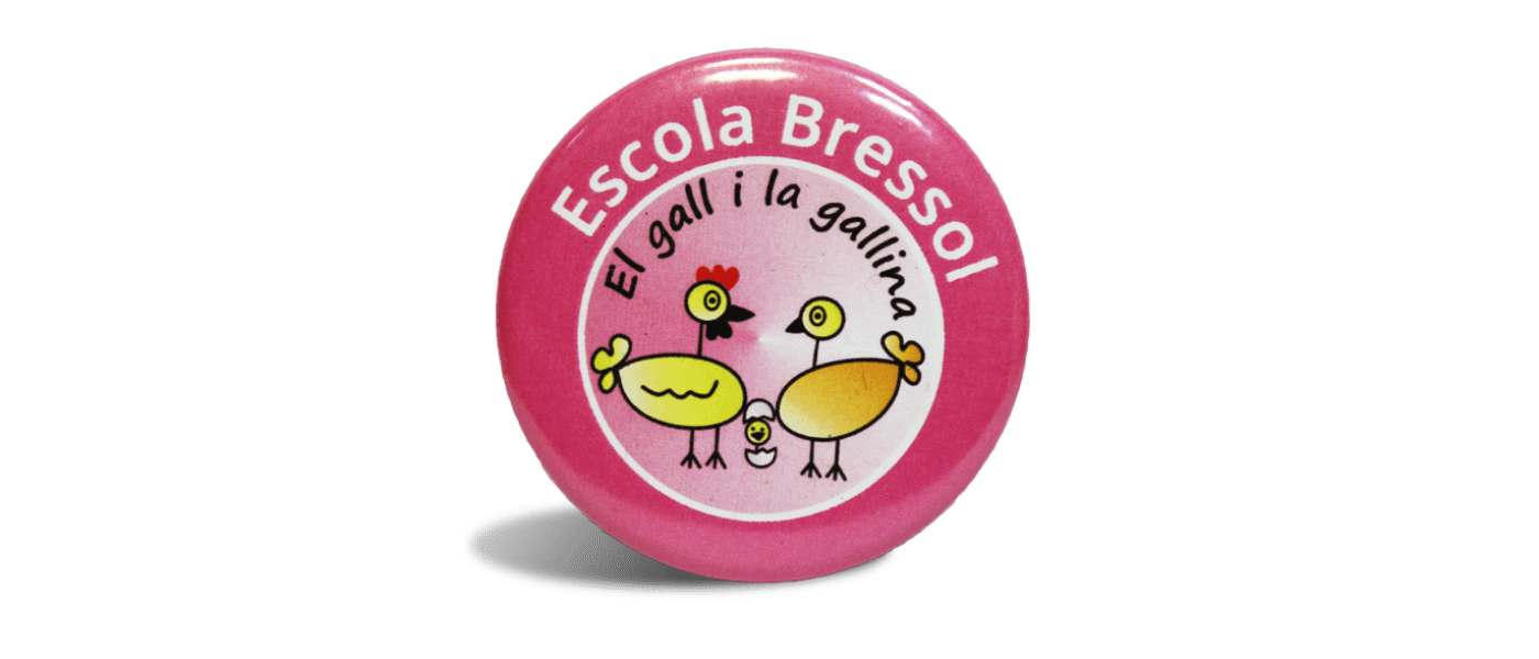 Xapa amb imant personalitzada per a col·legis i escoles infantils - Xapes escolars personalitzades