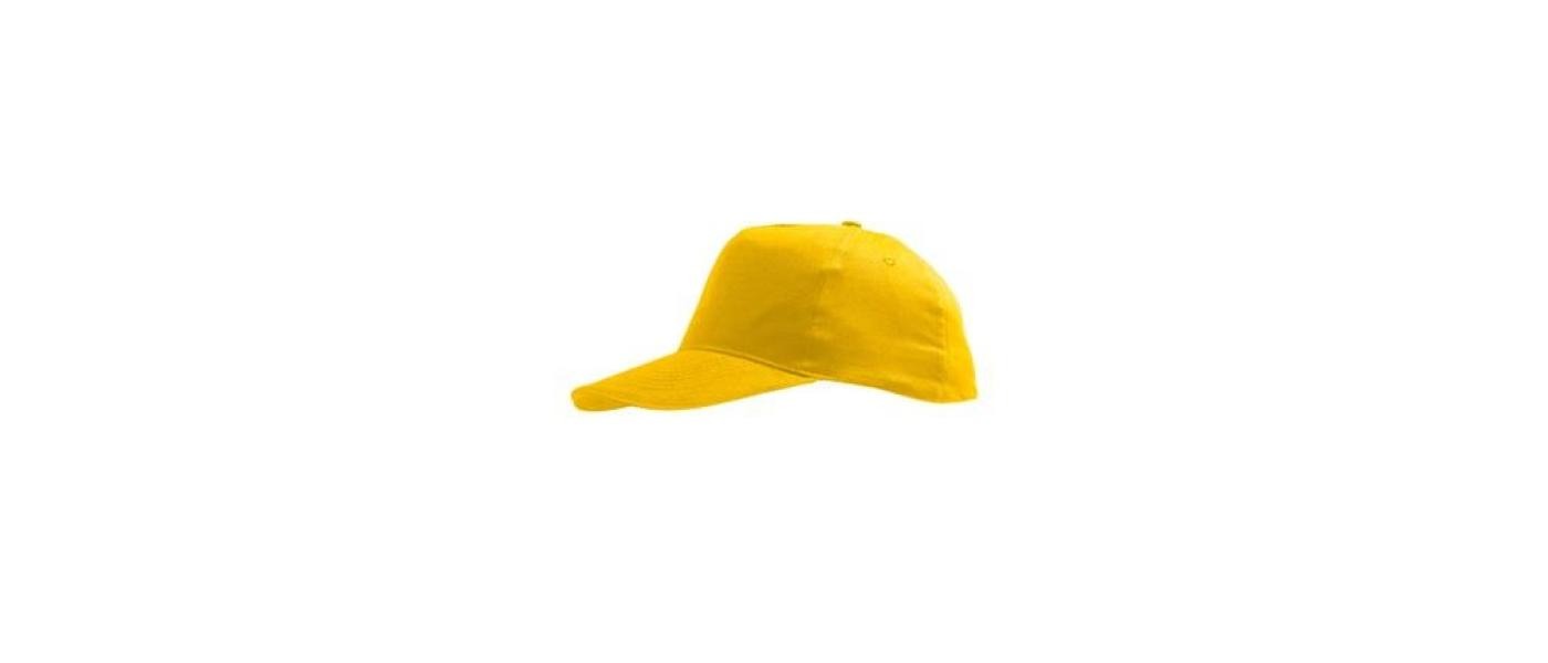 fabricant de casquettes scolaires enfantines personnalisées avec logo brodé jaune