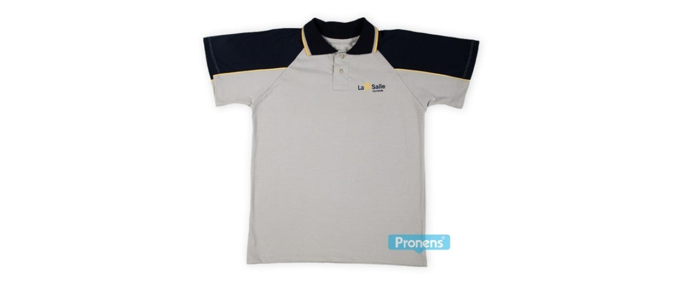 School polo shirt manufacturer made of cotton knit fabric for school uniforms in navy blue color