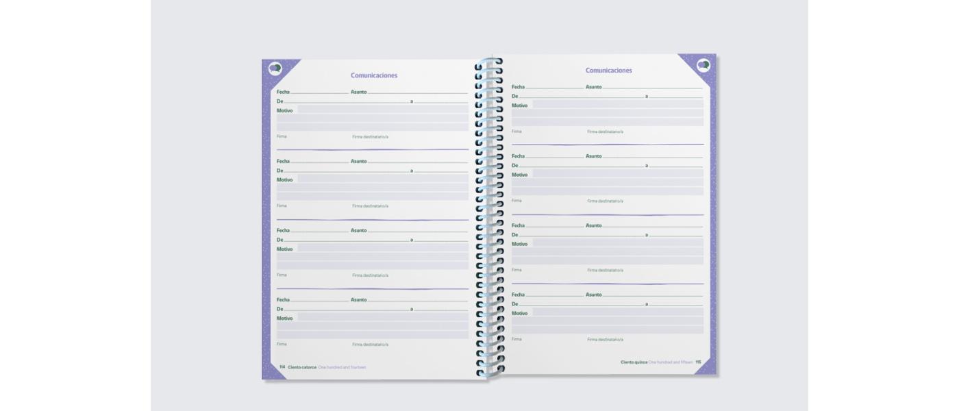 Fabricant d'agendas scolaires personnalisées pour les écoles d'éducation primaire 6-12 ans - espace communication