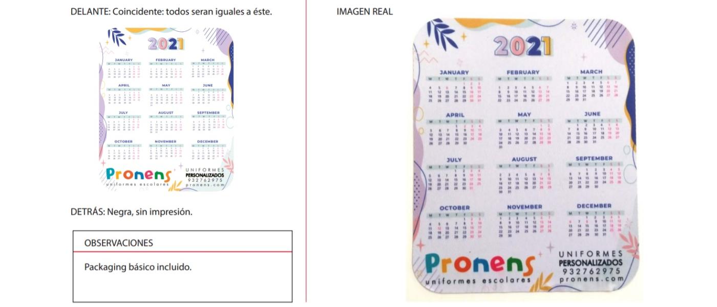Fabricant de catifa de ratolí personalitzada amb calendari per a empreses i escoles