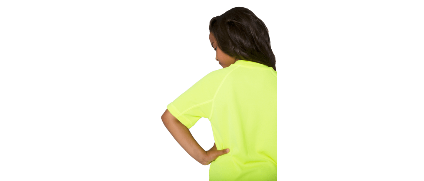 Fabricant de samarretes escolars tècniques esportives personalitzades per a escoles i clubs esportius - model fluor esquena