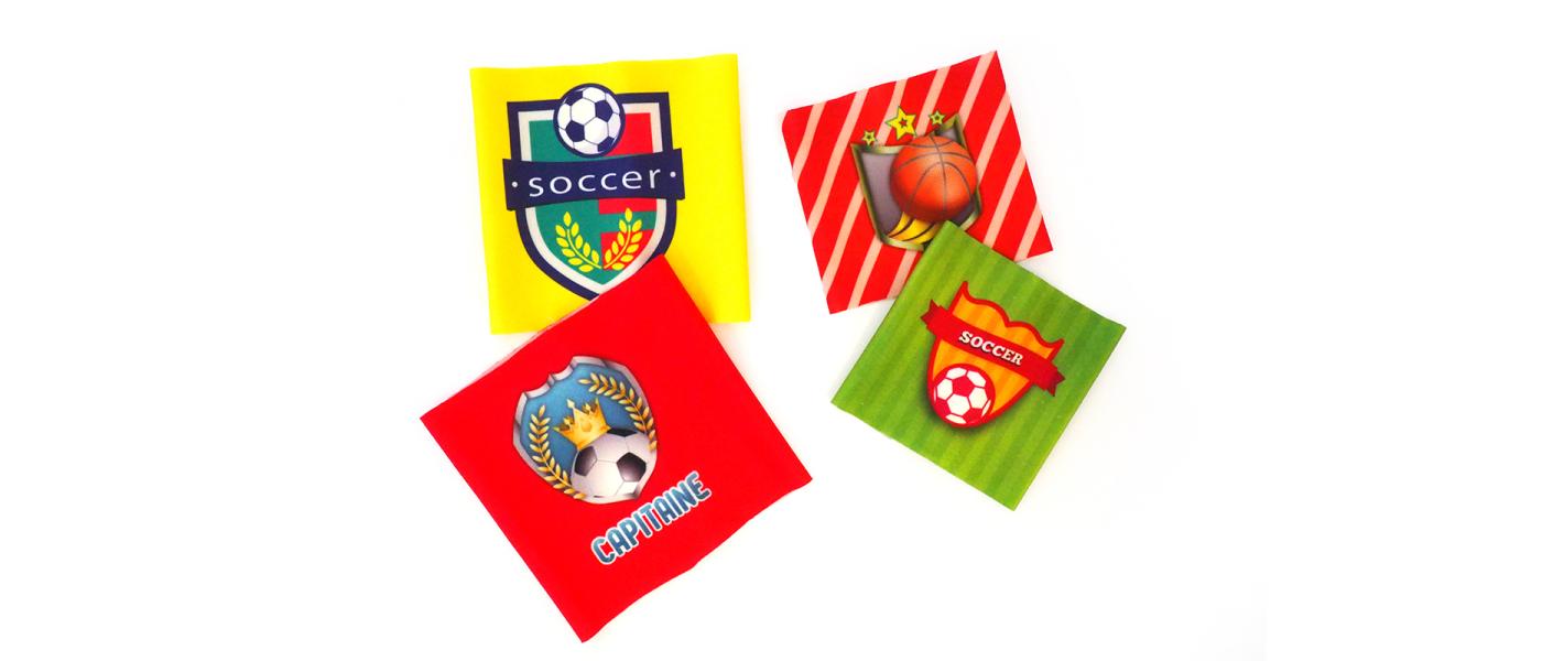 Brazaletes deportivos elásticos de capitán en alta calidad personalizados