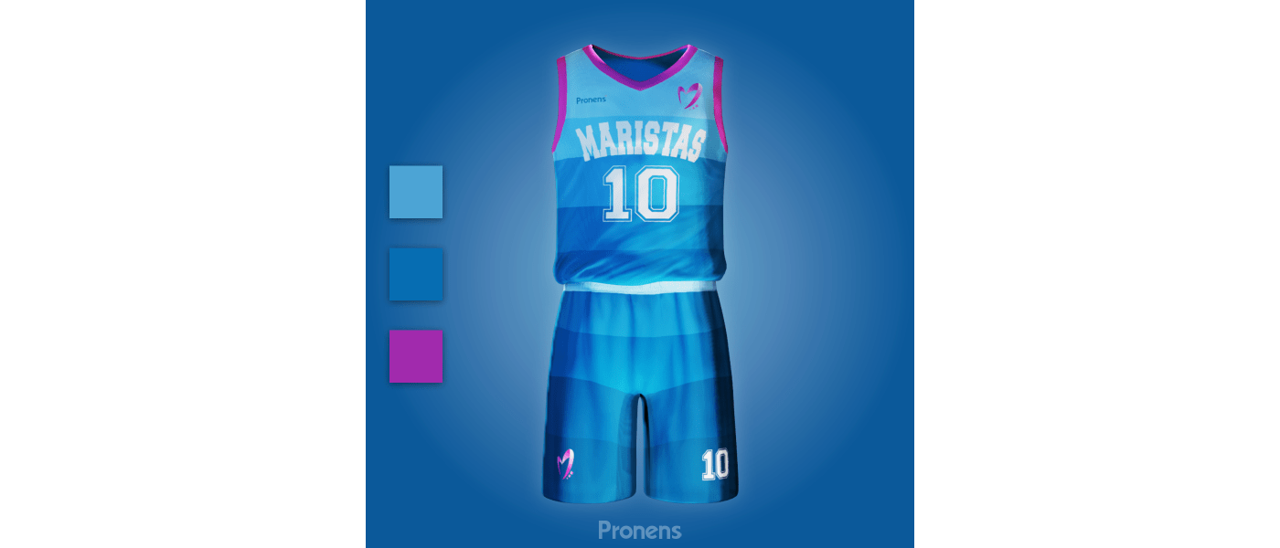 Manufacturer of custom basketball sports uniforms for schools and sports clubs - model 05