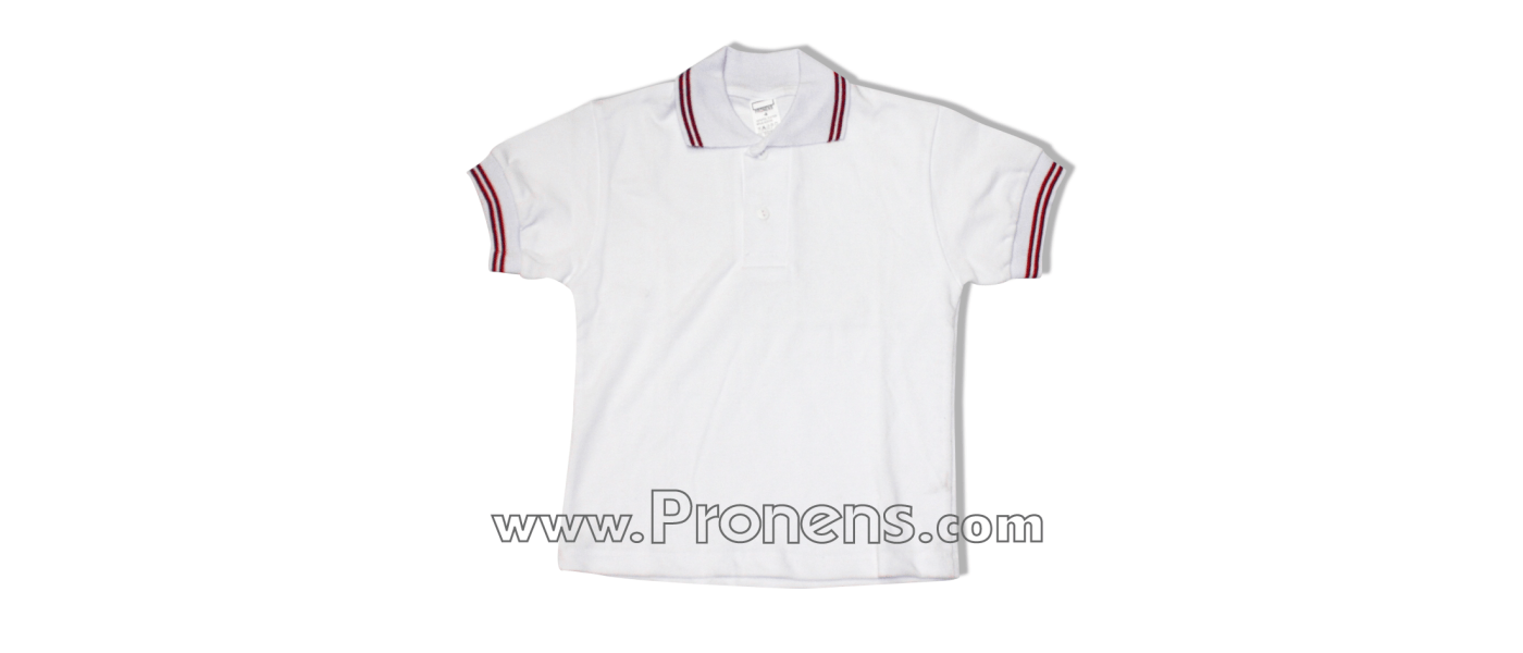 Fabricant de polos escolars per a uniformes escolars de col·legis - ratlles vermelles