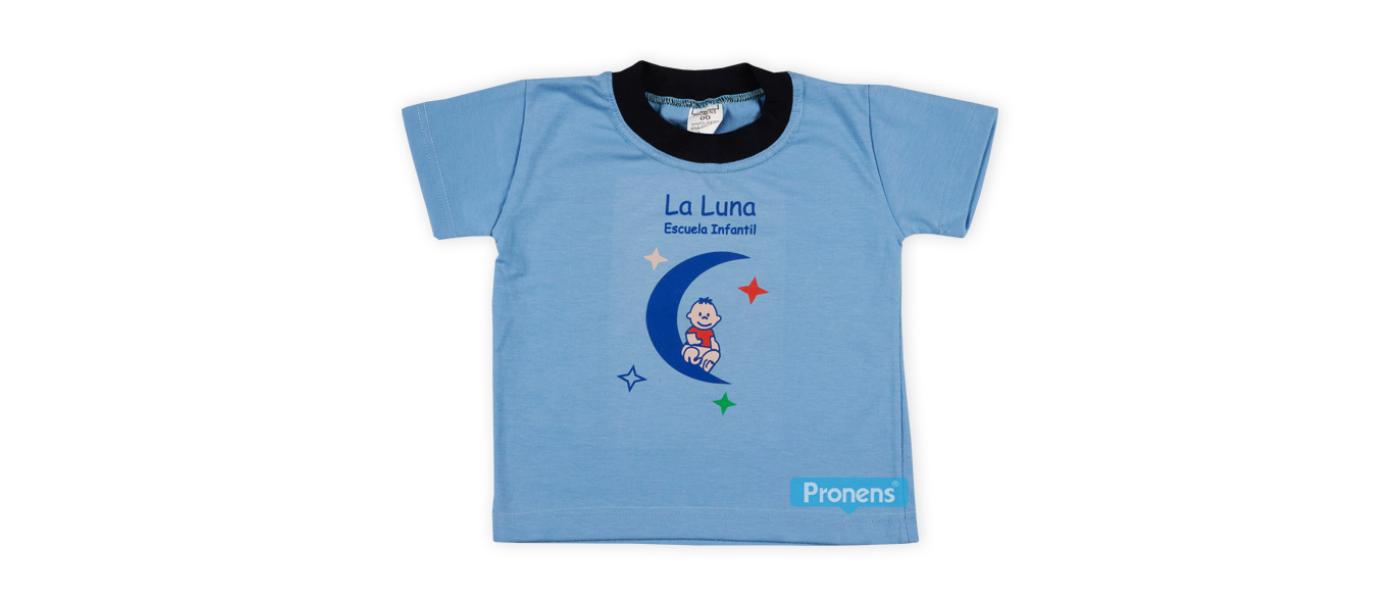 Fabricant de t-shirts scolaires personnalisées pour crèches avec col contrastant