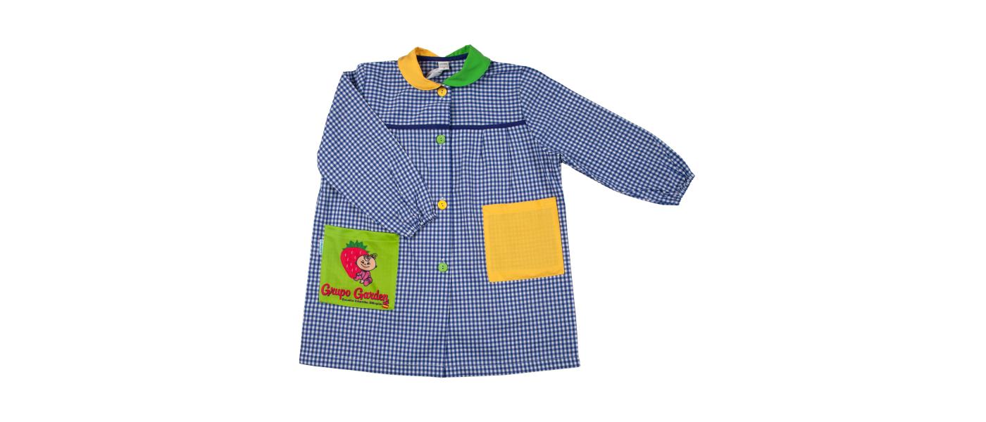 Fabricant de blouses tabliers scolaires maternelle personnalisées avec boutons 007