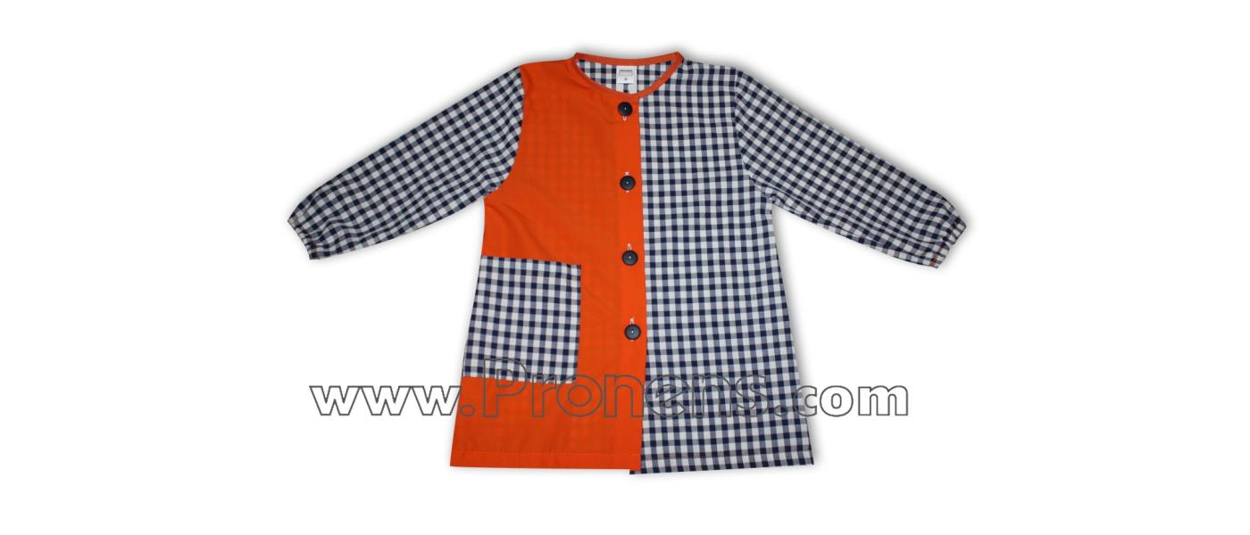 Fabricant de blouses tabliers scolaires garderie modèle boutons promotion 003